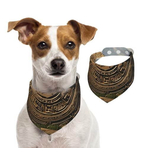 Hundehalstuch, Motiv: Geheimnisvolles Löwentor, für Frühling und Sommer, weiche Baumwolle, verstellbares Zubehör für kleine, mittelgroße und große Mädchen, Jungen, Welpen, Größe M Hundehalstuch, Motiv: Geheimnisvolles Löwentor, für Frühling und Sommer, weiche Baumwolle, verstellbares Zubehör für kleine, mittelgroße und große Mädchen, Jungen, Welpen, Größe M von YVNKHKU