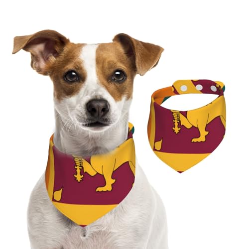 Hundeschal mit Sri Lanka-Flagge, für Frühling und Sommer, weiche Baumwolle, für Welpen, verstellbar, Zubehör für kleine, mittelgroße und große Mädchen, Jungen, Welpen von YVNKHKU