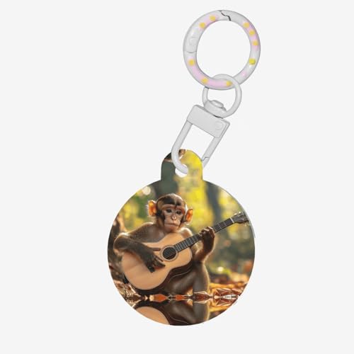 Koala Plays Hundemarke mit Gitarre, personalisierbar, modisch, rund, viele Farben, Acryl-Material, für kleine und große Haustiere, Weiß, Größe M Koala Plays Hundemarke mit Gitarre, personalisierbar, modisch, rund, viele Farben, Acryl-Material, für kleine und große Haustiere, Weiß, Größe M von YVNKHKU
