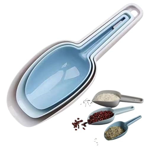 Eisschaufel-Set, Kunststoff, Küchen-Eisschaufel für Kanister oder Eismaschine, Mehlpulver, Trockenfutter, Süßigkeiten, Popcorn, Kaffeebohnen, Haustierfutter, Hund, Katze, Zucker, Salz, Holzpellets von YVRUXIKN