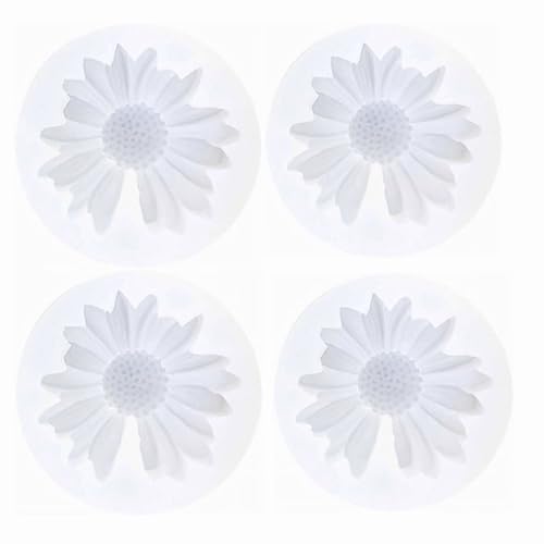 Silikonform mit Gänseblümchen-Motiv, 4 Stück – Formen zur Herstellung von Blumenkerzen, Chrysanthemen-Form, wiederverwendbare Kerzenformen mit niedlichem Blumen-Design Silikonform mit Gänseblümchen-Motiv, 4 Stück – Formen zur Herstellung von Blumenkerzen, Chrysanthemen-Form, wiederverwendbare Kerzenformen mit niedlichem Blumen-Design von YVYAVGE