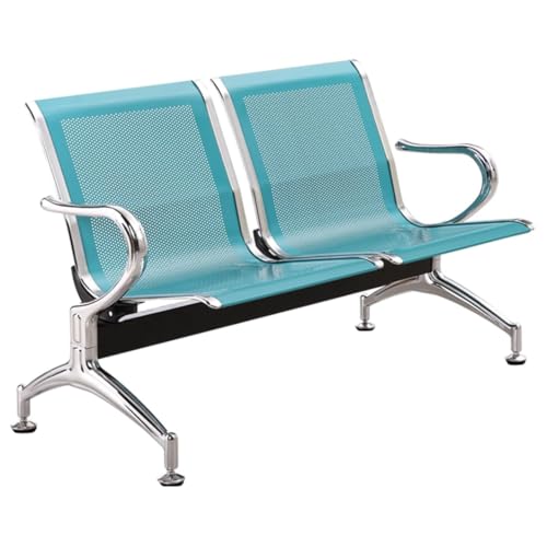 YVYKFZD 2-Sitzer Sitzbank für Wartezimmer, Wartezimmer-Bank-Set mit Armlehnen, Büro Wartezimmerstühle, Stahl Wartezimmerbank Empfangsbank für Flughafenkrankenhäuser(Green) von YVYKFZD