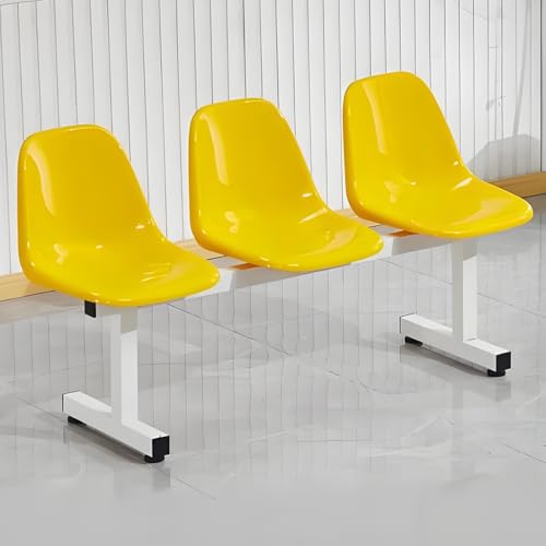 YVYKFZD 3-Sitzer Sitzbank für Wartezimmer, Wartezimmer-Bank-Set Außenbänke, Besucherstuhl mit Rückenlehne, Mannschafts- und Ersatzbänke Wartezimmerstühle Empfangsbank(Yellow 1) von YVYKFZD