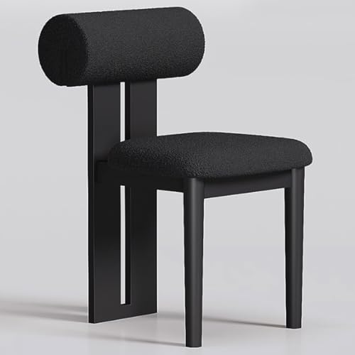 YVYKFZD Esszimmerstühle 2er/4er/6er-Set, Esszimmerstuhl aus Holz, Küchenstuhl aus der Mitte des Jahrhunderts, gepolsterter Küchenstühle, für Schlafzimmer, Studiobüros(Nero,6PCS) von YVYKFZD
