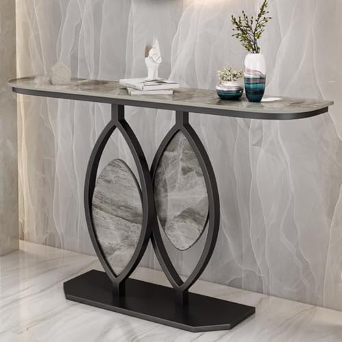 YVYKFZD Konsolentisch, schmaler Langer Beistelltisch Flurtisch, Sofatisch Akzenttische, Eingangstisch mit Ablagefächern, für Wohnzimmer, Foyer, Eingangsbereich(Black C,100cm/39.3") von YVYKFZD