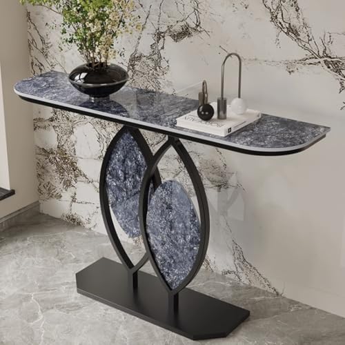 YVYKFZD Konsolentisch, schmaler Langer Beistelltisch Flurtisch, Sofatisch Akzenttische, Eingangstisch mit Ablagefächern, für Wohnzimmer, Foyer, Eingangsbereich(Black D,80cm/31.4") von YVYKFZD
