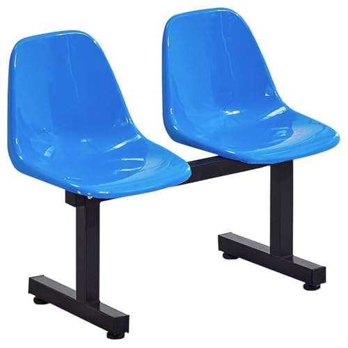 YVYKFZD Wartezimmer-Bank-Set, 2-Sitzer Sitzbank für Wartezimmer, Außenbänke, Mannschafts Besucherstuhl mit Rückenlehne, Wartezimmerstühle Empfangsbank, Basketballplätze(Blauw) von YVYKFZD