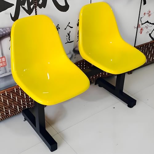 YVYKFZD Wartezimmer-Bank-Set, 2-Sitzer Sitzbank für Wartezimmer, Außenbänke, Mannschafts Besucherstuhl mit Rückenlehne, Wartezimmerstühle Empfangsbank, Basketballplätze(Giallo) von YVYKFZD