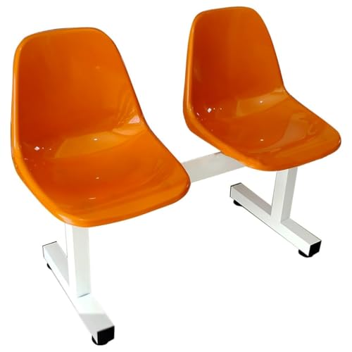 YVYKFZD Wartezimmer-Bank-Set, 2-Sitzer Sitzbank für Wartezimmer, Außenbänke, Mannschafts Besucherstuhl mit Rückenlehne, Wartezimmerstühle Empfangsbank, Basketballplätze(Orange) von YVYKFZD