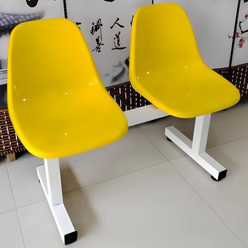 YVYKFZD Wartezimmer-Bank-Set, 2-Sitzer Sitzbank für Wartezimmer, Außenbänke, Mannschafts Besucherstuhl mit Rückenlehne, Wartezimmerstühle Empfangsbank, Basketballplätze(Yellow 2) von YVYKFZD