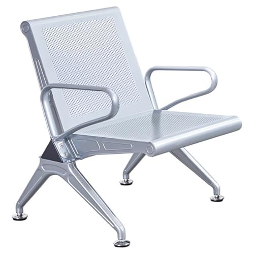 YVYKFZD Wartezimmer-Bank-Set, Sitzbank für Wartezimmer mit Armlehnen, Büro Besucherstuhl, Stahl Wartezimmerstühle Empfangsbank für Flughäfen, Kliniken(1 Seat) von YVYKFZD