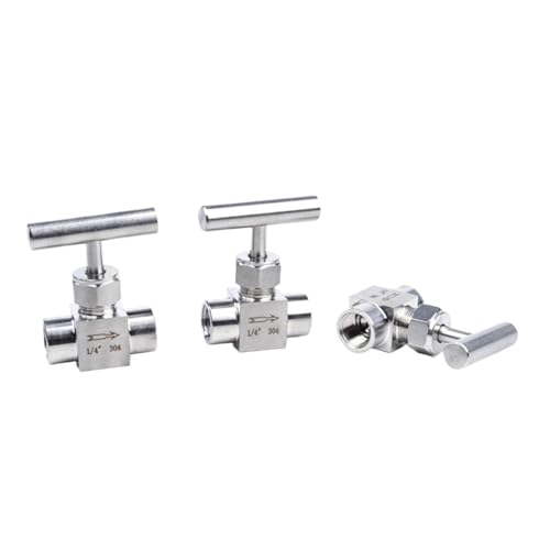1 STÜCK Nadelventil aus Edelstahl 304 mit Innengewinde 1/8 "1/4" 3/8 "1/2" BSP Durchflussregelung mit Absperrventil mit einem geformten Griff(0.25 Inch) von YVZDHNSFY
