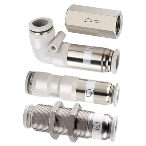10 stücke Pneumatische Luft Überprüfen Ventil Nicht-Rückkehr Ventil Schlauch Rohr Schnell Anschluss SPU SPV SPM 4 6 8 10 12MM Gerade Schott(Cv-03) von YVZDHNSFY