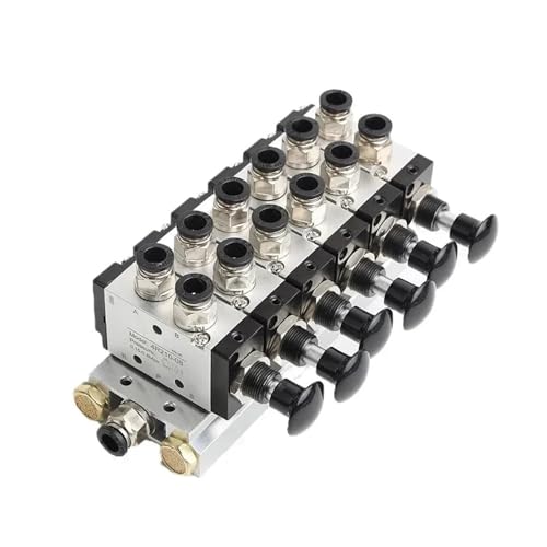 4R210-08 2F-10F Manuelles Ventil 2-Wege-5-Position Push- und Pull-Pneumatikschalter des Wegeventil-Kombinationsventilverteilers(6 in 4 Out) von YVZDHNSFY