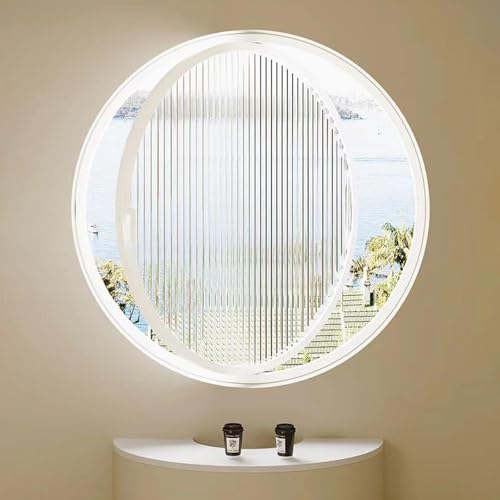 Hausfenster 360 ° drehbares Bullauge for den Fensteraustausch in Garage, Badezimmer, Büro und Zuhause(White-a,70cm/27.5in) von YVZYLXH