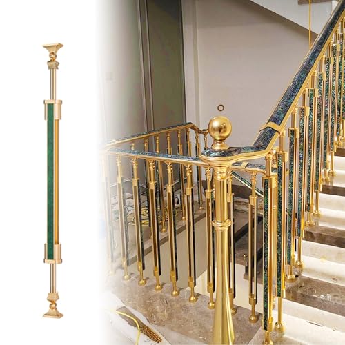 Treppenbalusterpfosten 90CM Metalltreppengeländer for den Innenbereich mit verstellbaren oberen Spindeln, Geländerspindeln for Deck, Balkon, Treppe(8Pack) von YVZYLXH