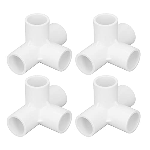 10 Stück 4-Wege-PVC-Fittings 25 Mm Rohrverbinder Rohrfittings für Möbelverbindungen (Weiss) von YWBL-WH