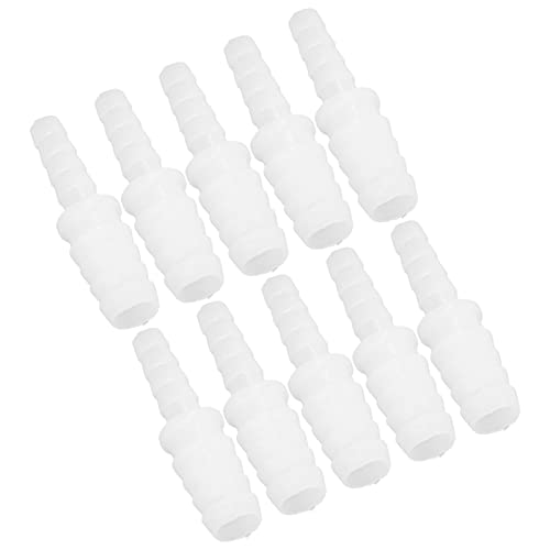 10 Stück Kunststoffs Ch Lauch Verschraubungen Rohr Verbinder PE-Rohr Verbinder Barb Reduzier Gelenk Gerade durch Set Kit für Pumpen Rohr (6-11 mm Konvertierungskopf) von YWBL-WH