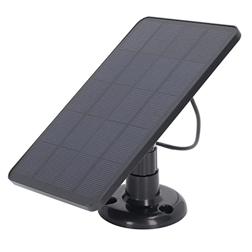 10-W-Solarpanel-Kit Micro-USB-Kamera-Lade-Solarpanel Hocheffizientes Batterieladegerät für Outdoor-Camping-RV-Reisen (Schwarz) von YWBL-WH