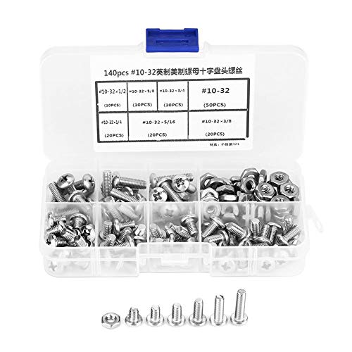 140-teiliges Zylinderkopfschrauben Set aus Edelstahl 304, #10¨C32 von YWBL-WH