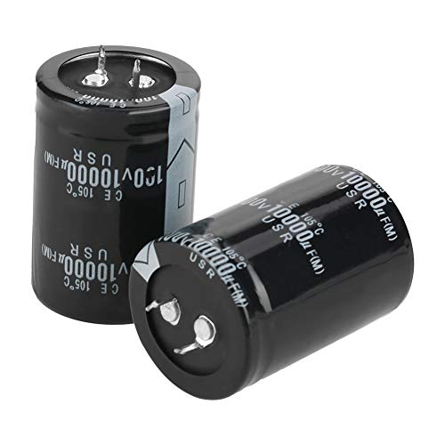 2 Stück 10000uf Elektrolytkondensator 100V Niedrige Impedanz Lange Lebensdauer 105 ℃ 35 × 50mm von YWBL-WH