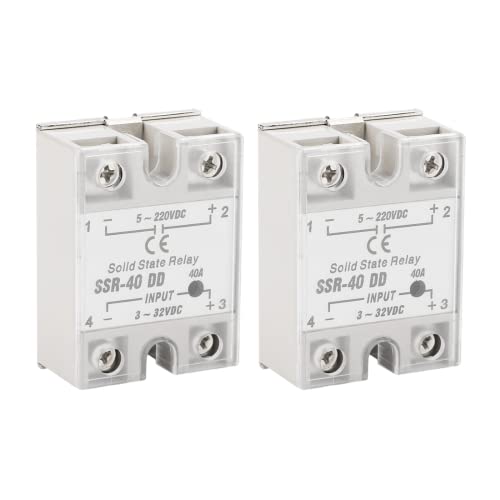 2pcs 40A SSR Solid State Relais DC-Steuerrelaismodule, Eingang DC 3V-32V Ausgang DC 5V-220V 2pcs 40A SSR Solid State Relais DC-Steuerrelaismodule, Eingang DC 3V-32V Ausgang DC 5V-220V von YWBL-WH
