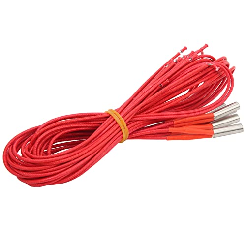 5 Stück Heizrohr Rohr 3D Drucker Zubehör Heizpatrone Extruder Hotend Rod Edelstahl DC12V 40W 1Meter Länge von YWBL-WH