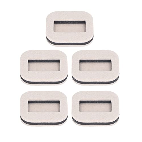 5 X Filzgleiter für Rollen, Möbel, Stuhlräder, Stopper, Filzgleiter für Hartholzböden(Bohnenfarbe) von YWBL-WH