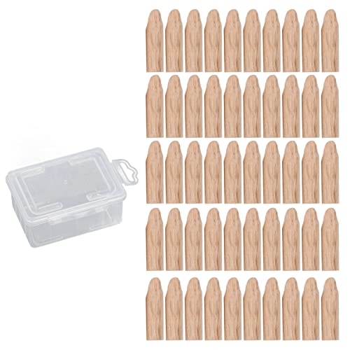 50-teiliges Taschenlochdübel-Set, 9,5 Mm, Holzdübel-Vorrichtungs-Set, Zubehör für Taschenloch-Vorrichtung, Holzbearbeitung, Basteln, Holzmaterial (Eiche) von YWBL-WH