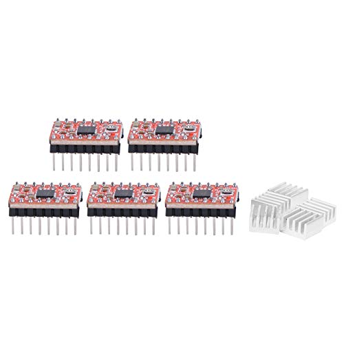 5pcs Verbesserte Stepper -Motor -Treibermodule mit Hohem Kupfergehalt für Ramps 1.4 3D Drucker: Verbesserung der Wärmeabteilung und Haltbarkeit, für eine Effiziente und Stabile Leistung, Geeignet von YWBL-WH