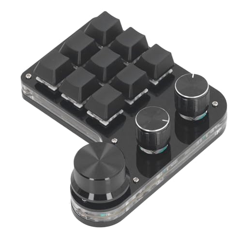 YWBL-WH 9-Tasten-Mini-programmierbare Tastatur, RGB-LED, Mechanische Tastatur, Gaming-Tastatur mit -Kabel und RGB-LED-Licht, YWBL-WHc163f5hngq von YWBL-WH