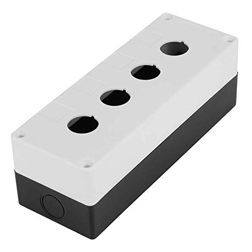 BX4 22mm Switch Box, Vier-Loch-Drucktaste Switch Control Box Schutzhülle Wasserdicht(Weiß) von YWBL-WH