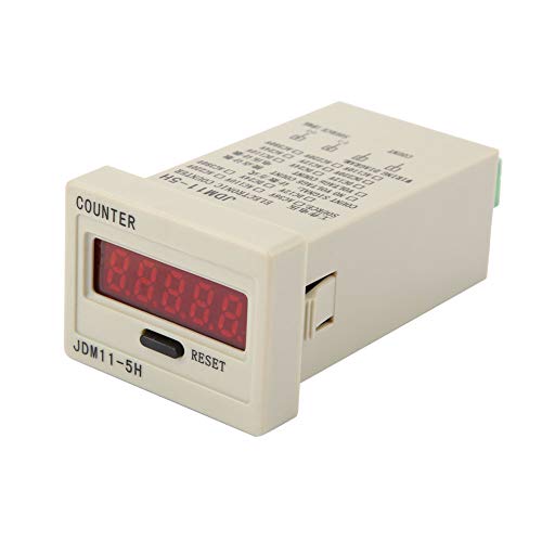 DIGITEN 0-99999 Digitalzähler,LED-Zähler Elektronischer Zähler JDM11-5H AC220V / DC36V / DC 24V / DC 12V(DC12V) von YWBL-WH