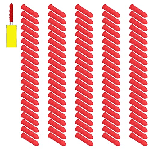 Dichtungskappe, Roter Dichtungskappenschoner Zum Versiegeln und Konservieren von Offenen Dichtungsröhrchen (100 Stück), Schaber von YWBL-WH