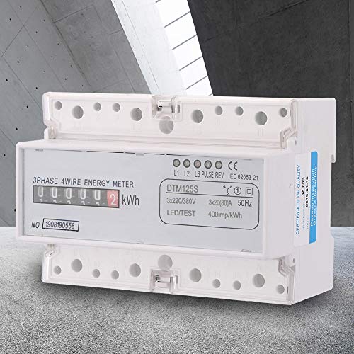 Digitale Stromzähler KWh-Zähler 220V 380V Dreiphasen-Energiezähler Energy Meter 20A-80A von YWBL-WH