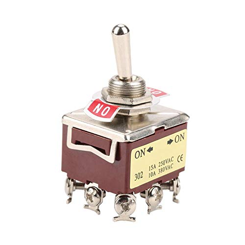 9 Poliger Kippschalter 15A/250VAC 10A/380VAC EIN-EIN 2 Positionen Wippschalter für Auto Truck Boat von YWBL-WH