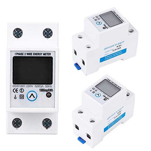 Einphasenmesser Multifunktions-Mitteltasten-Reset DDS1891 2P LCD Din Rail Energiezähler, Unterbrecher von YWBL-WH