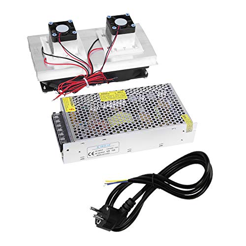 Halbleiter-kühlungskühler 220 V Dual-Core Thermoelektrische DIY Luftkühlvorrichtung System Stromversorgung (eu-stecker),Steckdose schalten von YWBL-WH