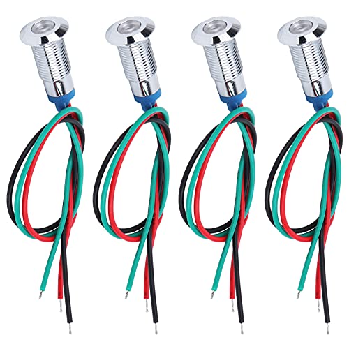 LED-Kontrollleuchte 8mm 12V-24V Gemeinsame Anode Vorverdrahtete LED-Kontrollleuchte (RotGrün) von YWBL-WH