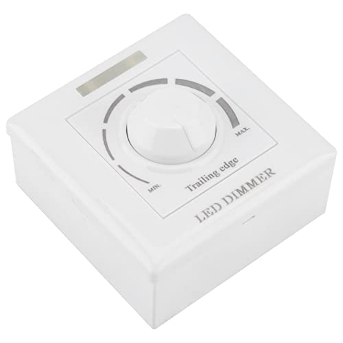 LED-Licht-Dimmerschalter mit IR-Fernbedienung, Einstellbare Helligkeit, Dimmerschalter, 200 W, für Heim- und Gewerbe-Entertainment-Beleuchtung (220V) von YWBL-WH