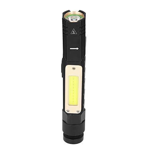 LED-Taschenlampe Wiederaufladbare 90-Grad-Klapp-COB + LED-Arbeitslicht Wasserdichte Magnetische Taschenlampe für die Autoreparatur Camping Wandern von YWBL-WH
