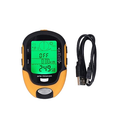 Multifunktionales GPS-Messgerät, Elektronischer Höhenmesser, Barometer, Thermometer, Hygrometer, Aufzeichnungsfunktion, IPX4 Wasserdicht, Stromversorgung von YWBL-WH