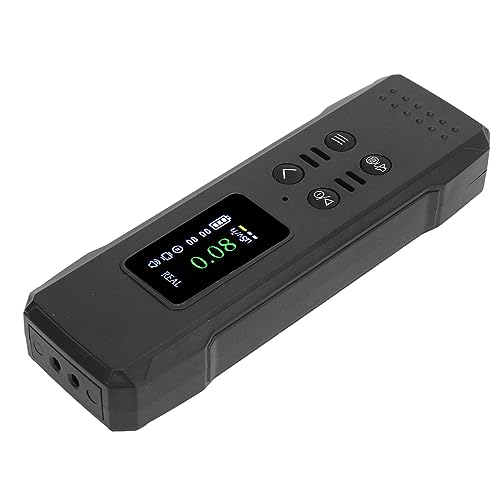 Nuklearer Strahlungsdetektor, Geigerzähler, Nuklearer Strahlungsmonitor, Wiederaufladbarer X-Datentester mit HD-LCD-Display, Strahlenschutzzubehör (BLACK) von YWBL-WH