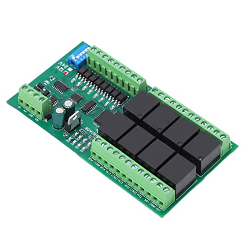 Relais-Steuermodul, 8-Kanal-RS485-Switch-Controller-Board DC 12 V 9600 BPS, Keine Prüfung, Gerade Prüfung und Ungerade Prüfung, Modul, Relaismodul von YWBL-WH