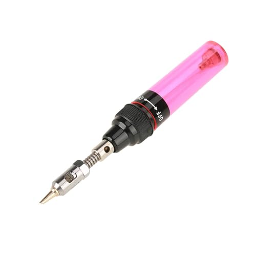 Schnurloses nachfüllbares Gas Iso-Tip Lötlampe Lötkolben Stift Butangas für elektronische PC Repair Tool 8ML(Rot) von YWBL-WH