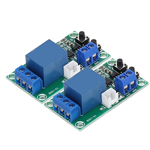 Selbsthemmendes Relaismodul, 2 Stück 12 V 10 A-Relaismodul, Selbsthemmendes Einkanal-RS-Triggerschaltkreis-Ein-Aus-Relaismodul, Modul, Elektronische Relais von YWBL-WH