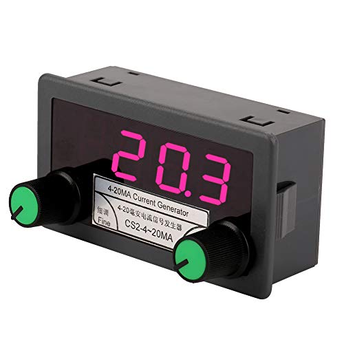 Stromsignal Generator 4-20mA DC 7-30V Digitalstrom Analog Signalgenerator Grob- / Feinabstimmung Konstantstrom Ausgang,Potentiometer von YWBL-WH