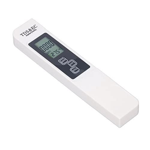 TDS EC-Temperaturmessgerät, TDS-Messgerät, Digitaler Wassertester, 3 in 1 Ppm EC- und Temperaturteststift, Einfach zu Verwendender Wasserreinheitstester, Multiparameter-Messgeräte TDS EC-Temperaturmessgerät, TDS-Messgerät, Digitaler Wassertester, 3 in 1 Ppm EC- und Temperaturteststift, Einfach zu Verwendender Wasserreinheitstester, Multiparameter-Messgeräte von YWBL-WH