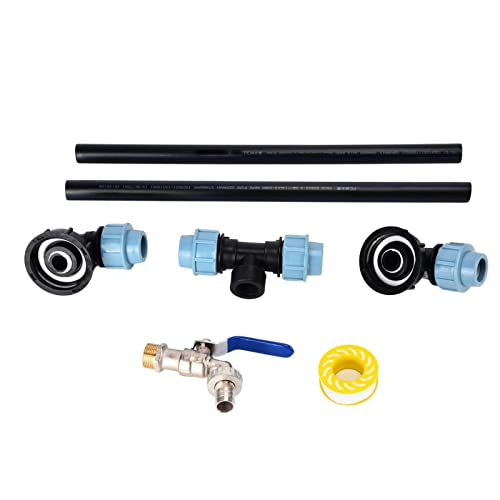 Winkel-IBC-Adapter, Winkel-IBC-Adapter, Schwanenhals-Auslasshahnanschluss, 60 Mm Einlassdurchmesser, Dient Zum Reihenschalten des IBC-Tanks, (Ein Eimer mit mehr Stil) von YWBL-WH