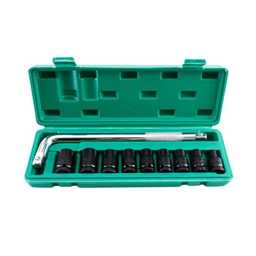 YWBL-WH 1/2 Zoll Antrieb 40 -mm -Tiefen -Impact -Buchse Set für Impact -Schraubenschlüssel, Hexenstoffhöhlen mit Hohem Kohlenstoffstahl mit Schraubenschlüssel und Aufbewahrungsbox, (Typ B) von YWBL-WH